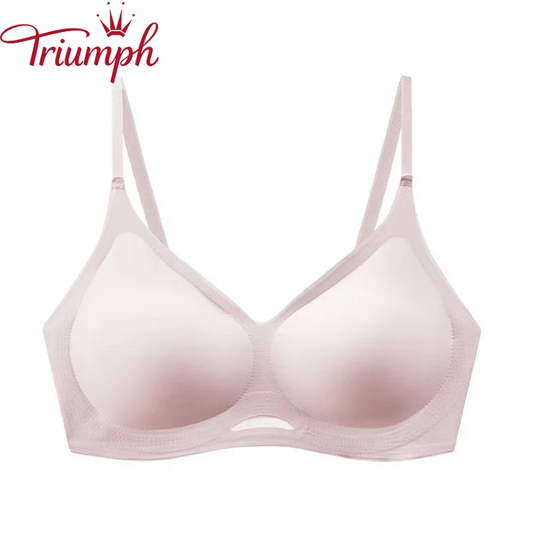 Triumph -Lenjerie de damă sexy de mărime plus push up fără sârmă【S-3XL】