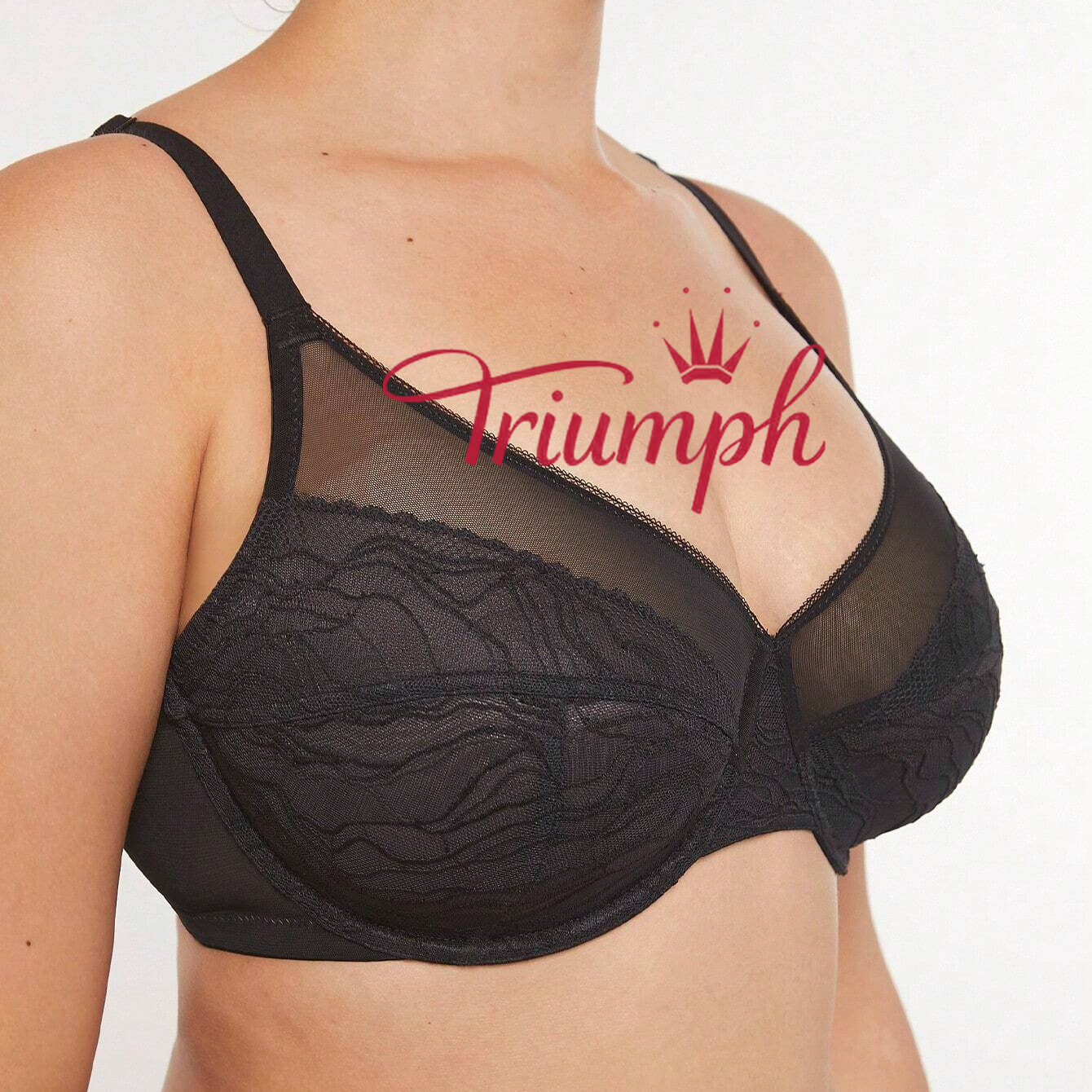 Triumph - Sutien din dantelă fără sârmă cu acoperire completă