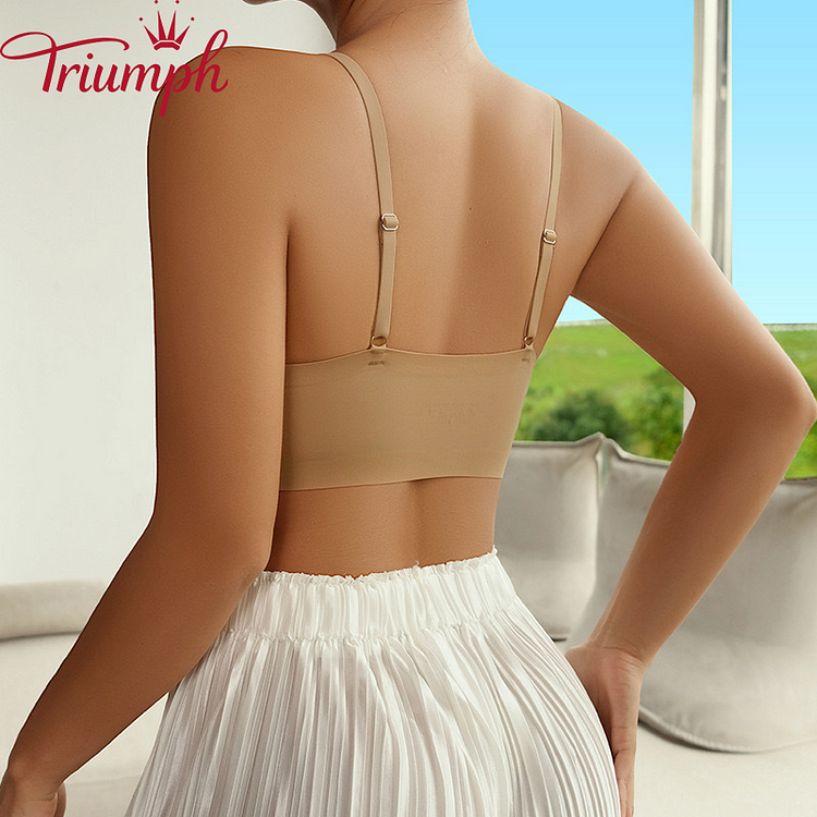 Triumph -Lenjerie de damă sexy de mărime plus push up fără sârmă【S-3XL】