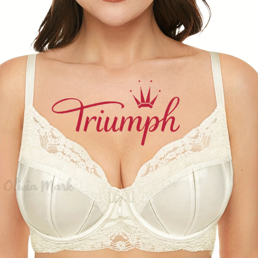 Triumph - (3 sztuki) Seksowny, oddychający biustonosz z koronki w kwiaty