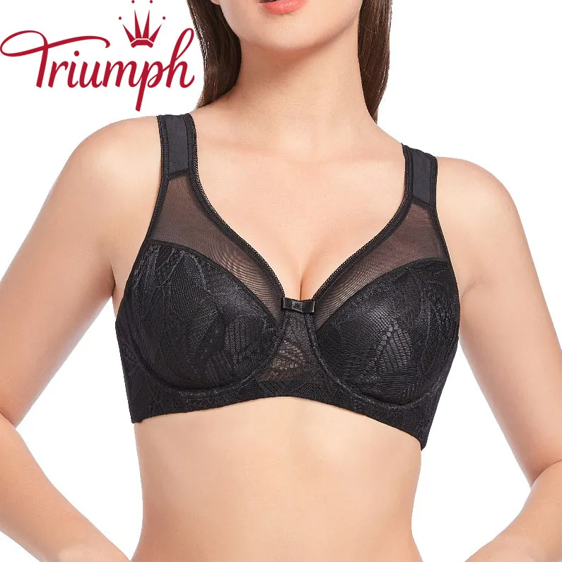 👙Triumph plus size sutien reglabil ultra-subțire din dantelă
