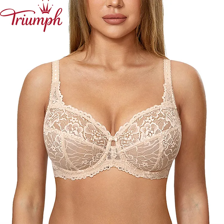 Triumph - Sutien de vară din dantelă subțire complet transparent【S-4XL】