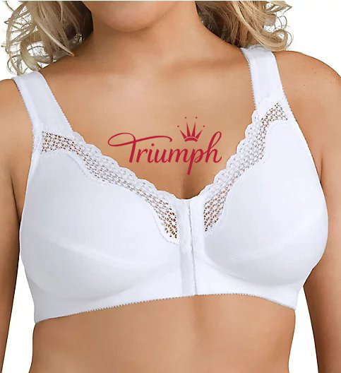Triumph - (3 termék) Pamut, légáteresztő, elől záródó melltartó huzal nélkül
