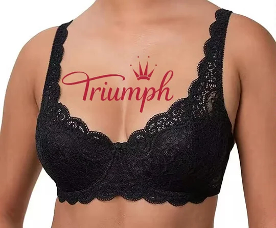 Triumph – (3 db) 💥Csipke félig párnázott melltartó