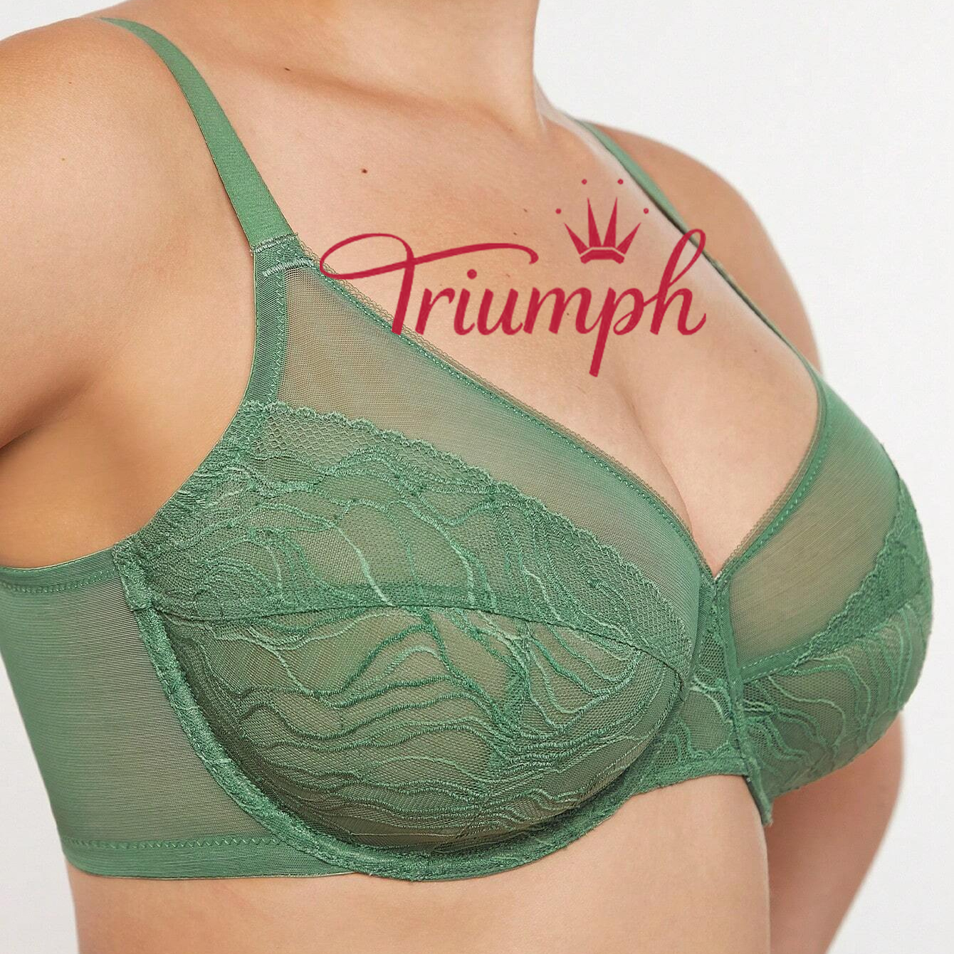 Triumph - Sutien din dantelă fără sârmă cu acoperire completă