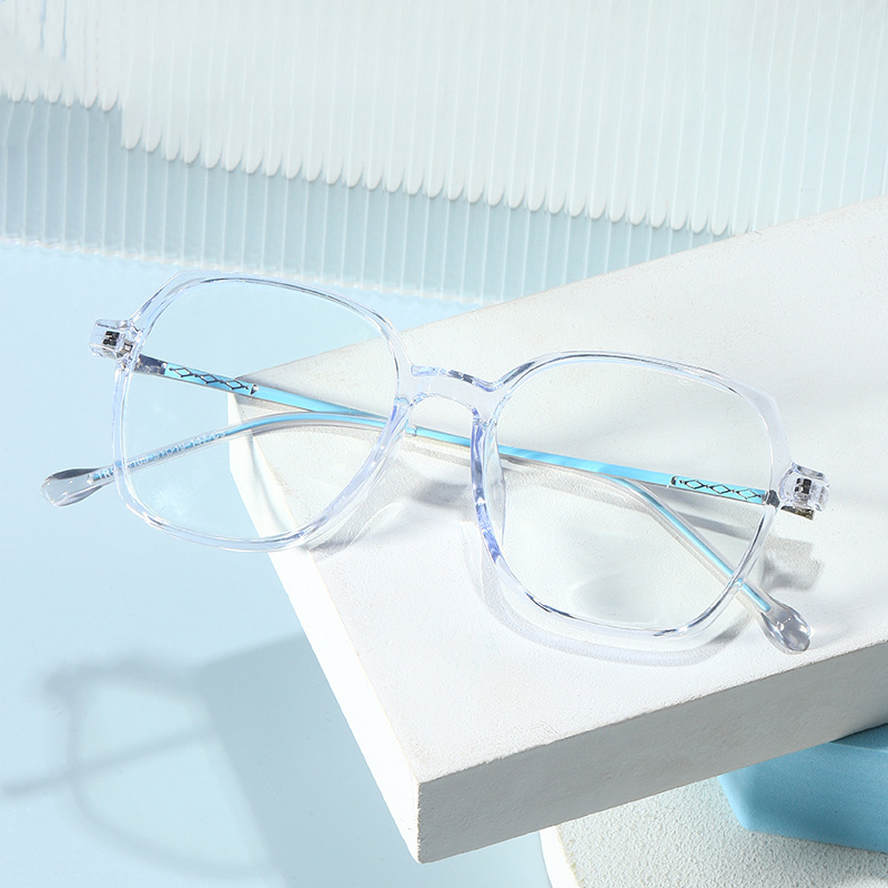 IRREGULAR-FRAME NATURAL-LOOK READING GLASSES.