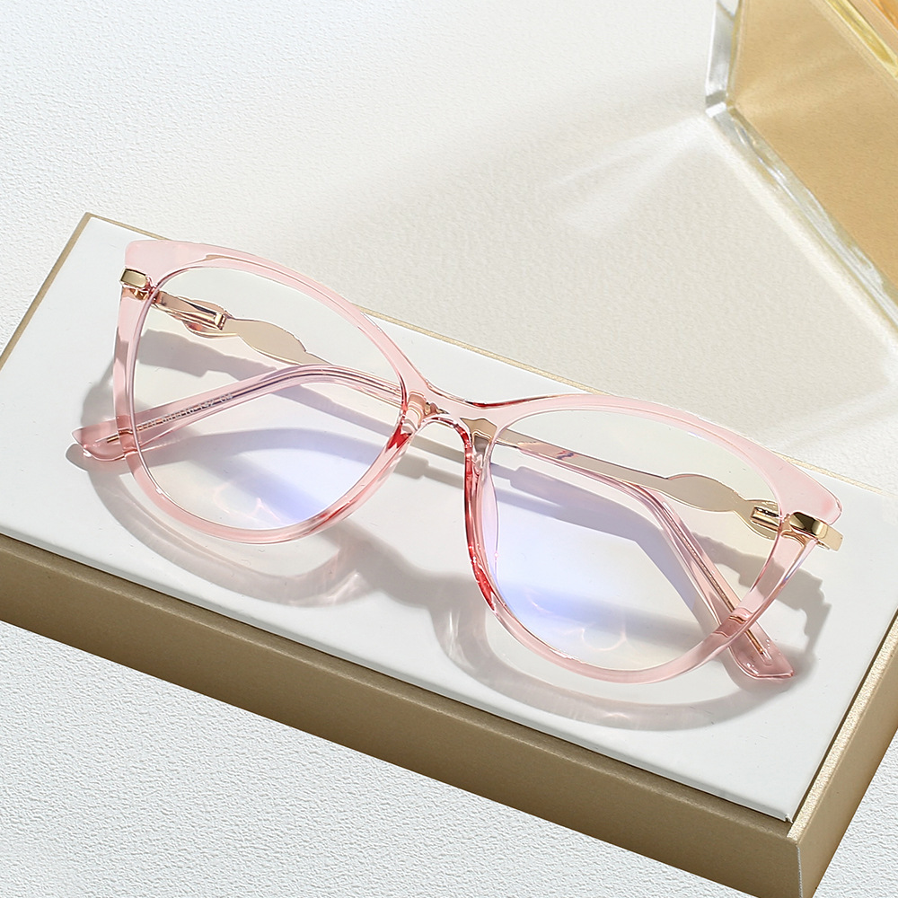  FASHIONABLE CAT-EYE SEMI-RIMLESS READING GLASSES