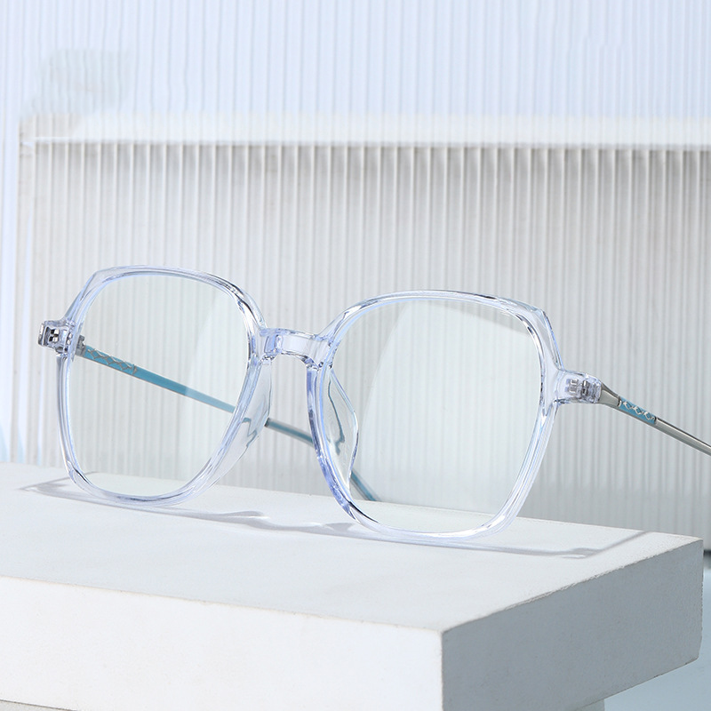 IRREGULAR-FRAME NATURAL-LOOK READING GLASSES.