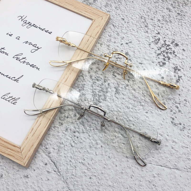 OPTIGEMS 2024 New business rimless metal color-changing glasses