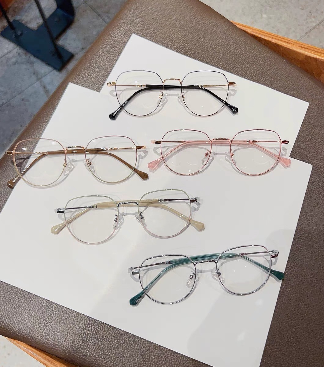 METAL ARTISTIC SQUARE-ROUND READING GLASSES