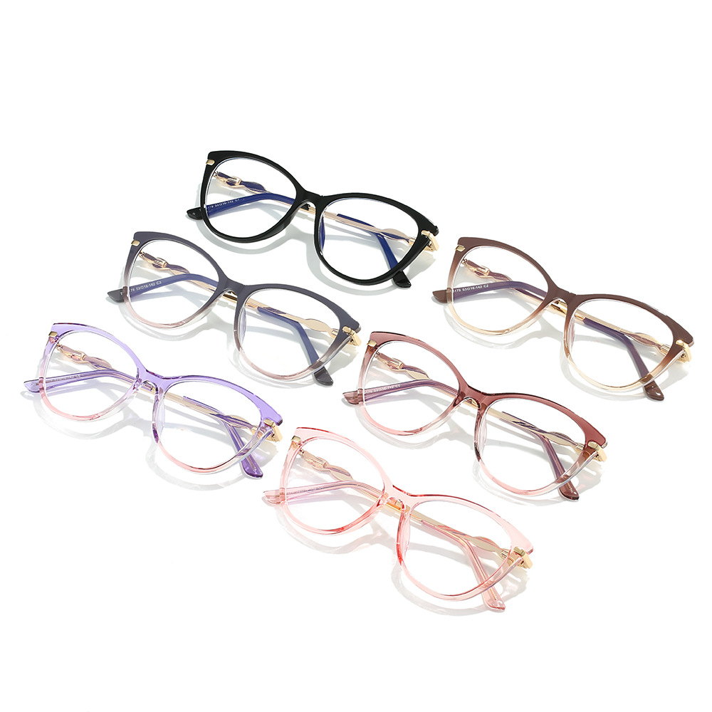  FASHIONABLE CAT-EYE SEMI-RIMLESS READING GLASSES