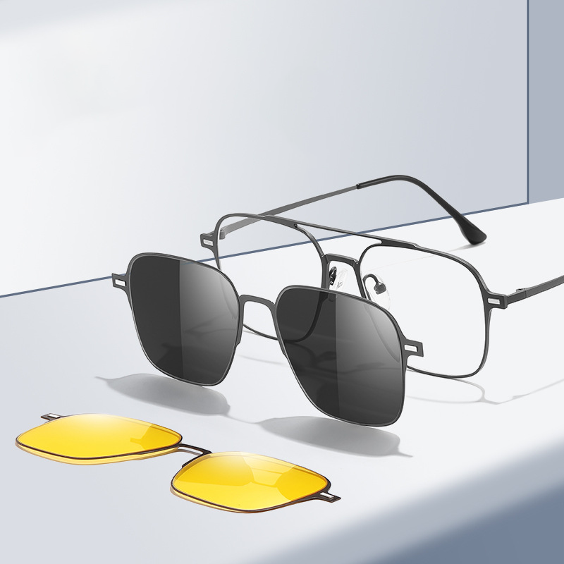 RIMLESS MAGNETIC CLIP-ON POLARIZED READING SUNGLASSES