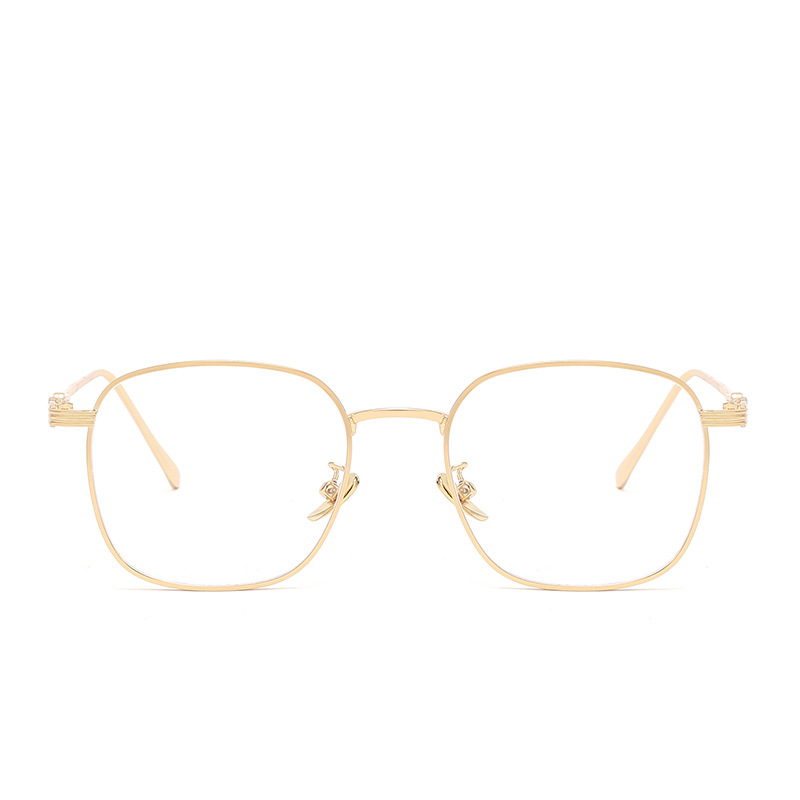 Stylish Large-Frame Metal Anti-Blue Light Color-Changing Glasses