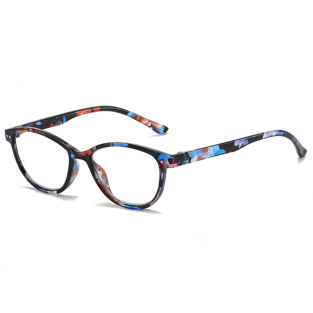 COLOR-BLOCK SQUARE-FRAME READING GLASSES