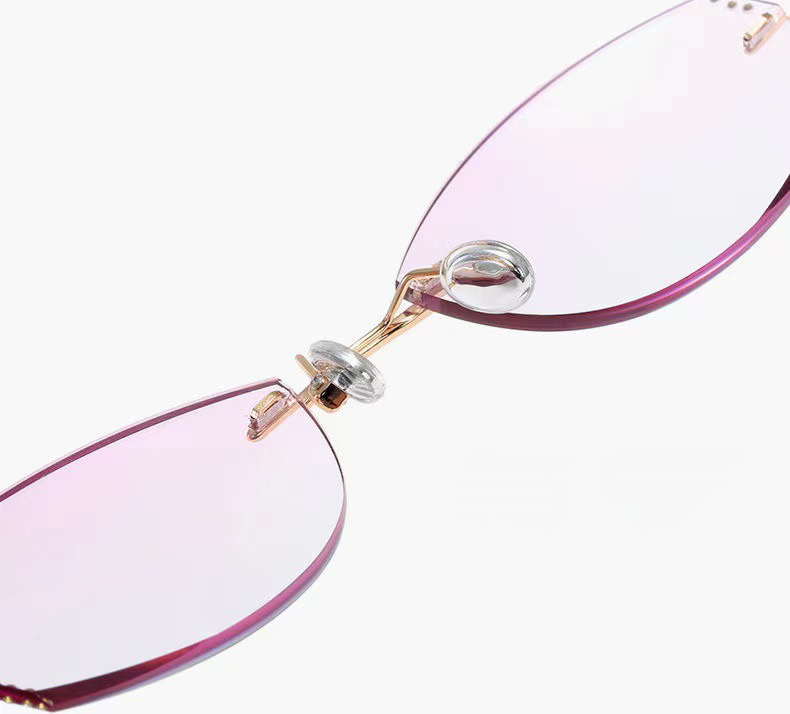 IRREGULAR FRAMELESS SAPPHIRE READING GLASSES