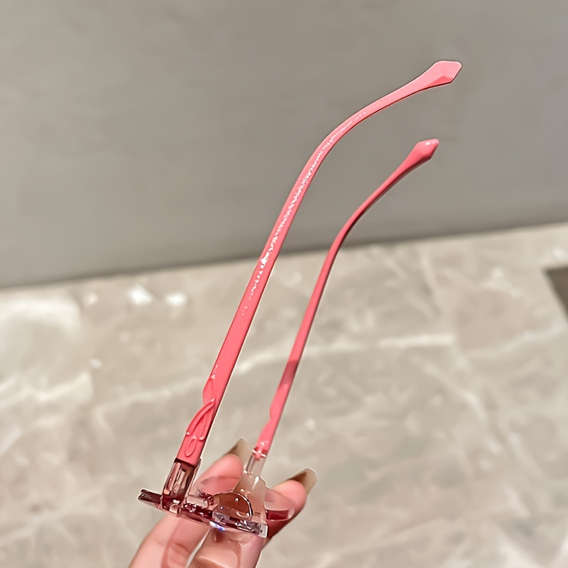 FRAMELESS IRREGULAR-EDGE FLORAL READING GLASSES