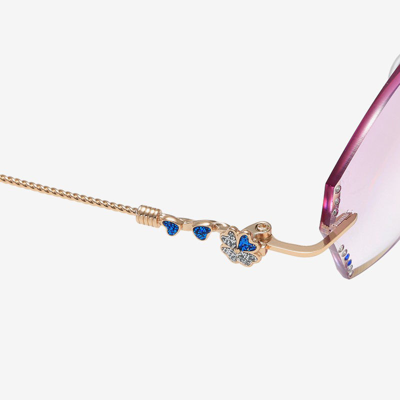 IRREGULAR FRAMELESS SAPPHIRE READING GLASSES