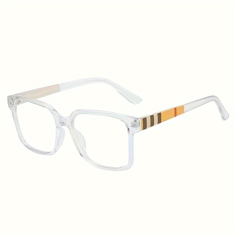 LARGE-FRAME TRENDY STRIPED READING GLASSES  