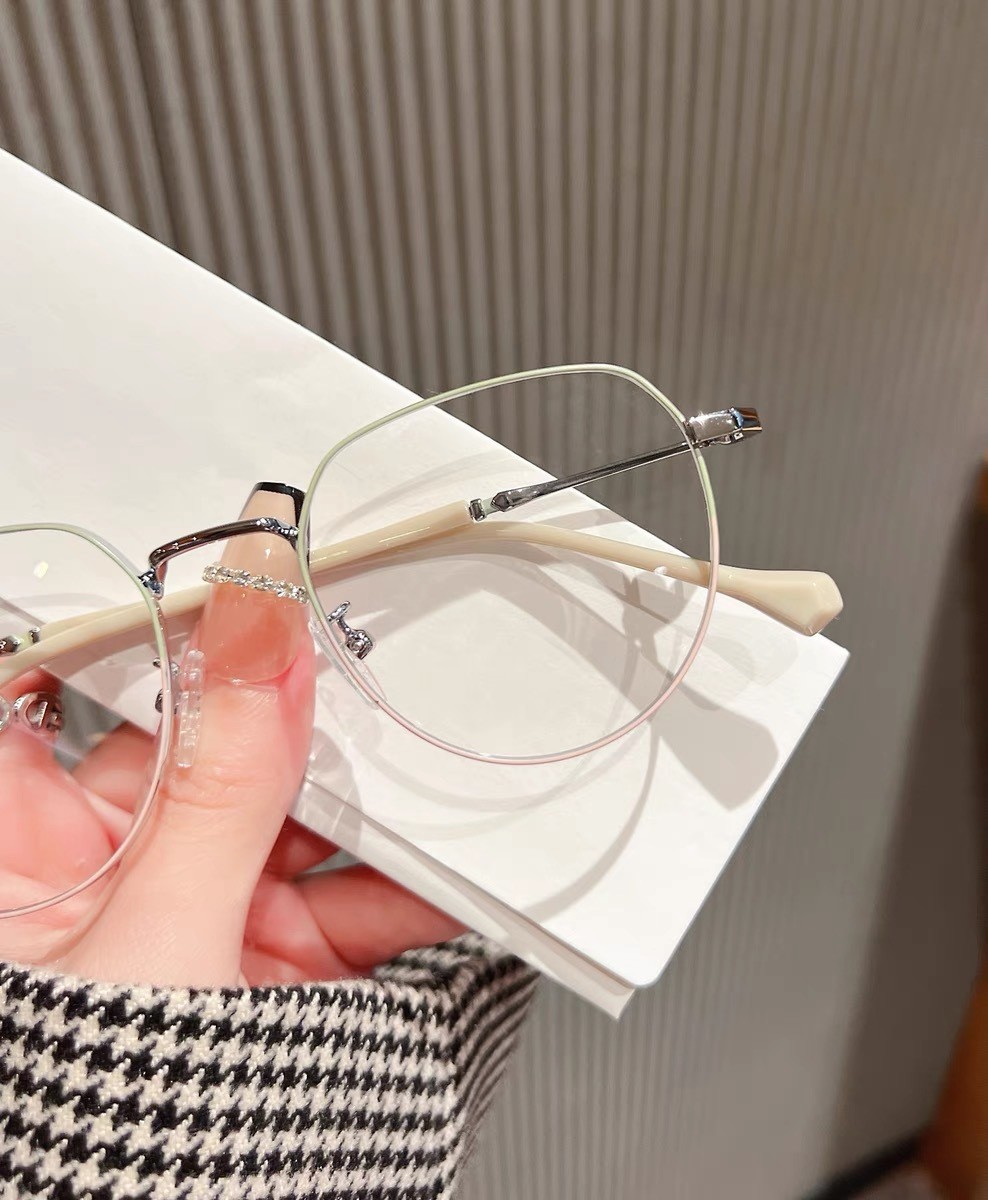 METAL ARTISTIC SQUARE-ROUND READING GLASSES