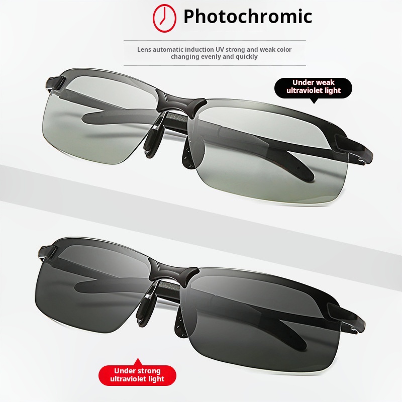 OPTIGEMS 2024 New men's high-definition photochromic driving and fishing sunglasses