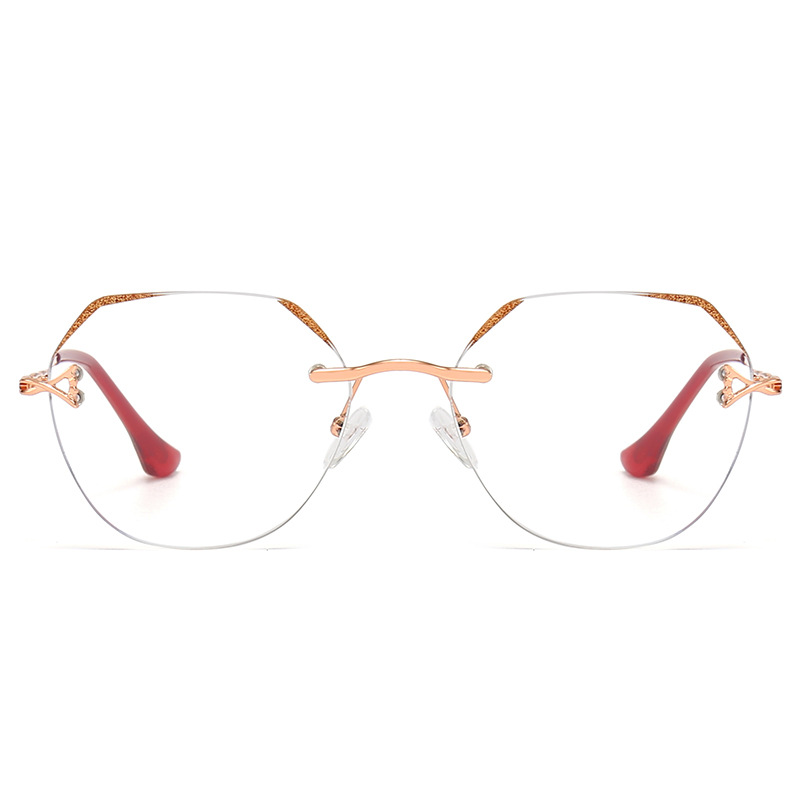 WOMEN'S FASHIONABLE HOLLOW TEMPLE ANTI-BLUE LIGHT READING GLASSES