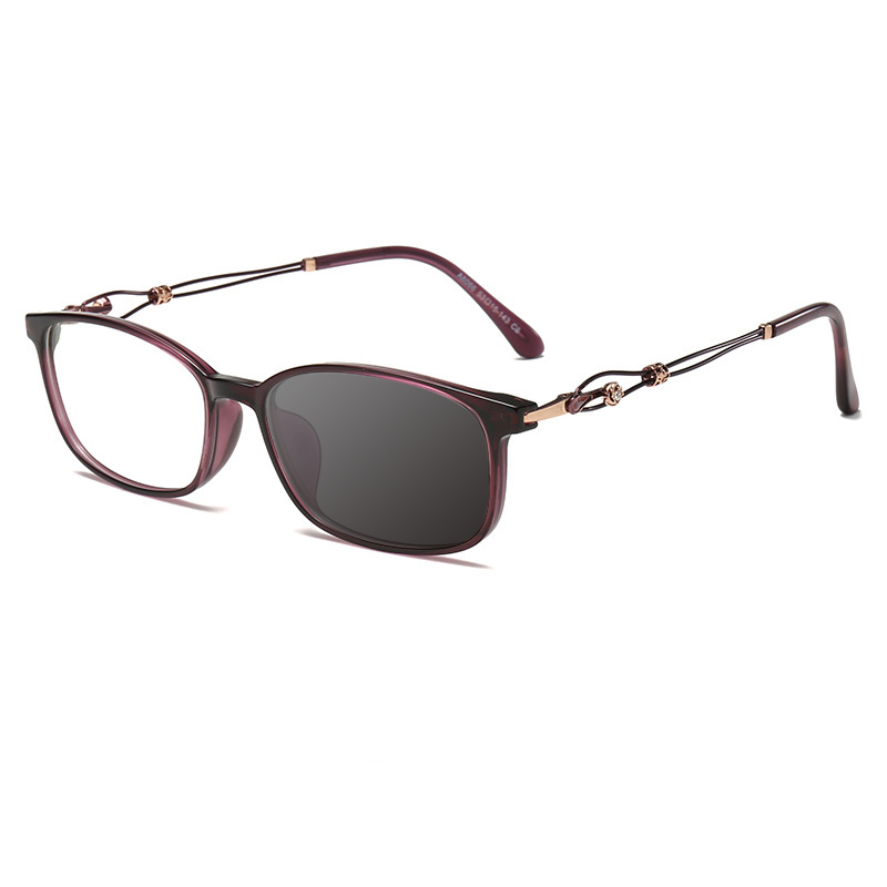 HOLLOW-FRAME PHOTOCHROMIC READING GLASSES.