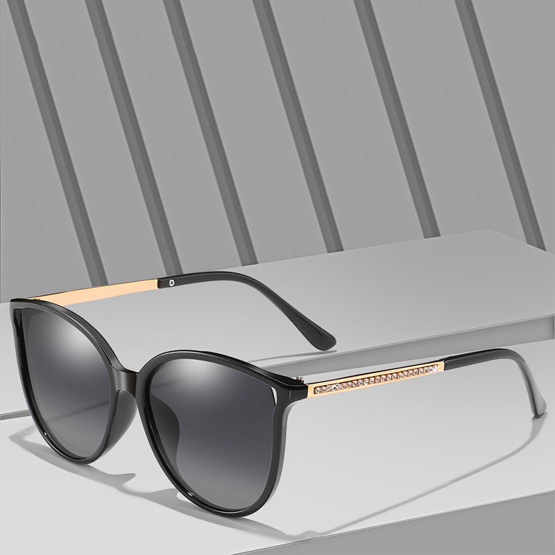 WOMEN'S LARGE FRAME FASHION DIAMOND POLARIZED SUNGLASSES