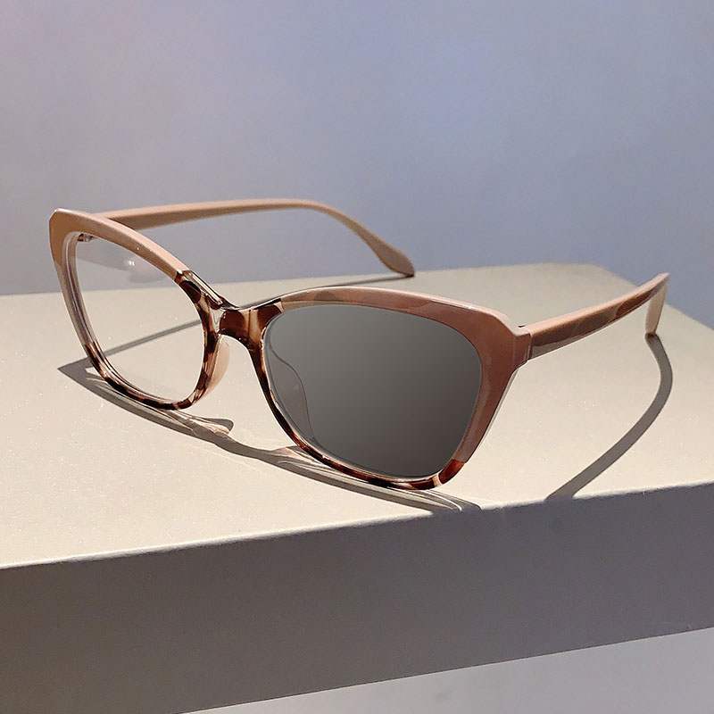 VINTAGE CAT-EYE COLOR-BLOCK FLORAL GLASSES