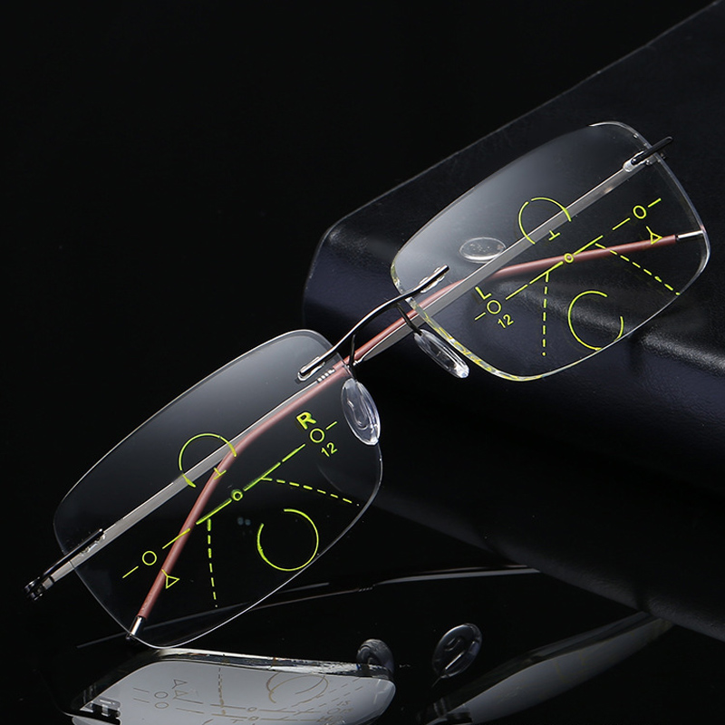FRAMELESS MULTIFOCAL BLUE LIGHT BLOCKING GLASSES