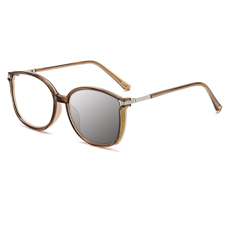 WOMEN'S FASHION LARGE FRAME DIAMOND COLOR CHANGING READING GLASSES