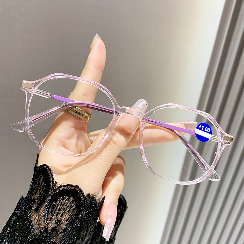 TRANSLUCENT IRREGULAR-FRAME READING GLASSES