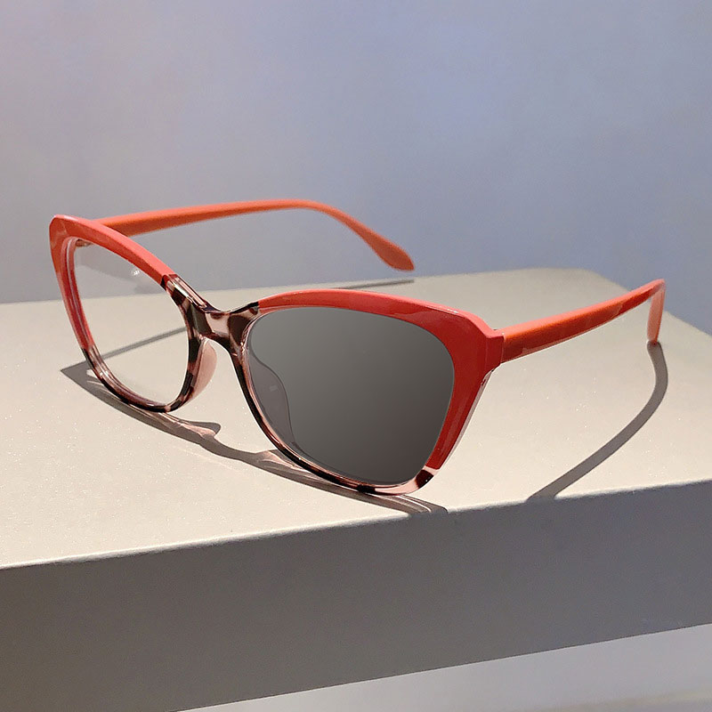 VINTAGE CAT-EYE COLOR-BLOCK FLORAL GLASSES