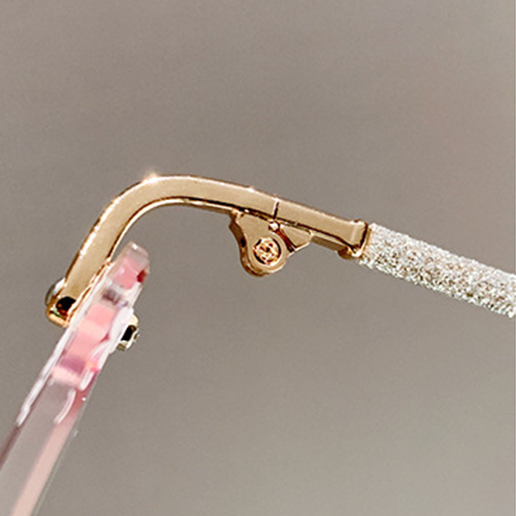 PRESCRIPTION-RIMLESS CAT-EYE READING GLASSES