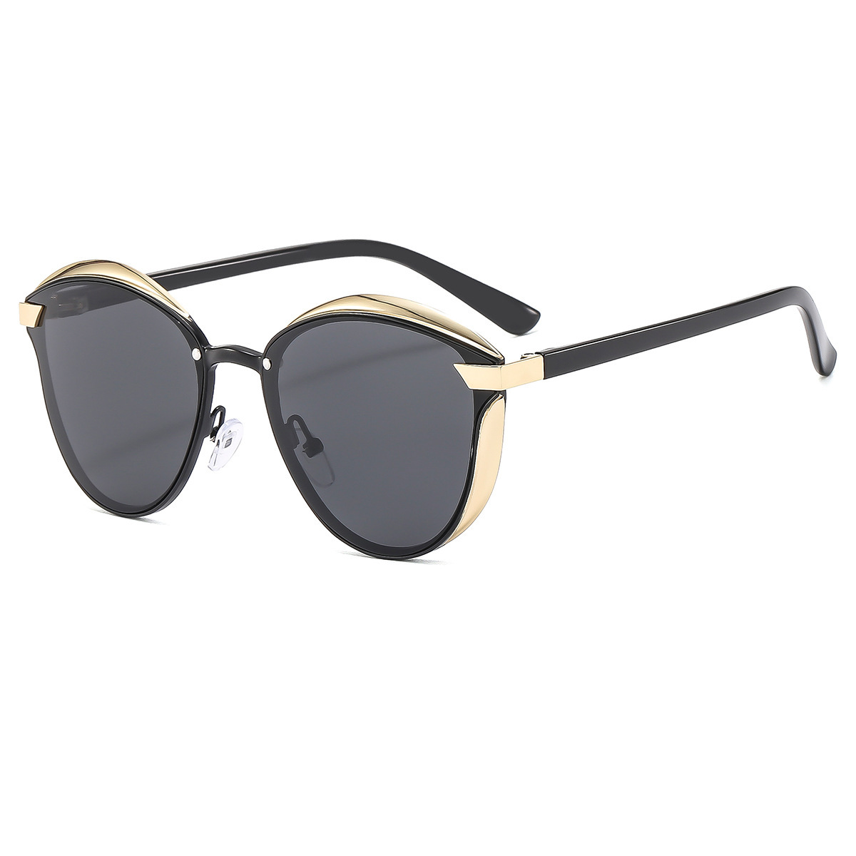 FASHION CAT-EYE METAL POLARIZED SUNGLASSES