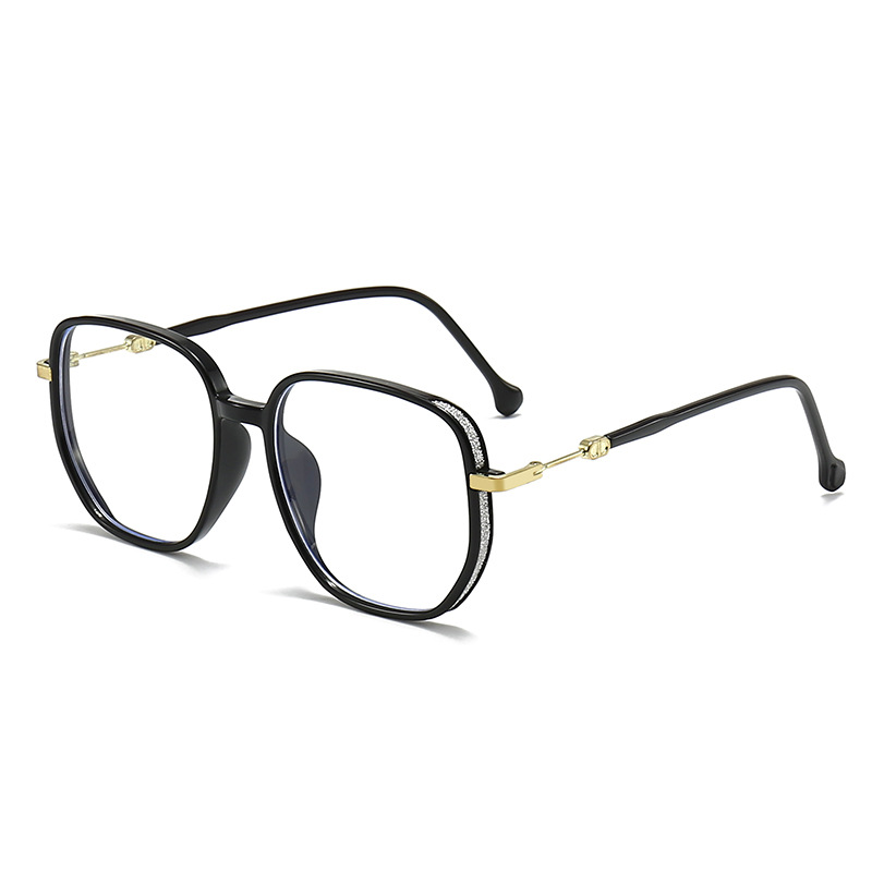 Fashionable Fine Glitter Frame Color Changing Blue Light Blocking Reading Glasses