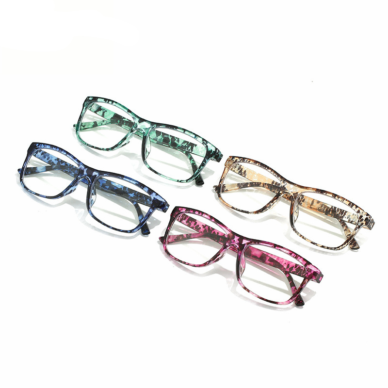 WOMEN'S FASHION PRINTED SQUARE ANTI-BLUE LIGHT READING GLASSES