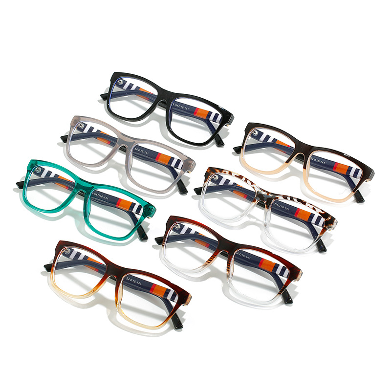 SQUARE FASHION RETRO STRIPED GLASSES