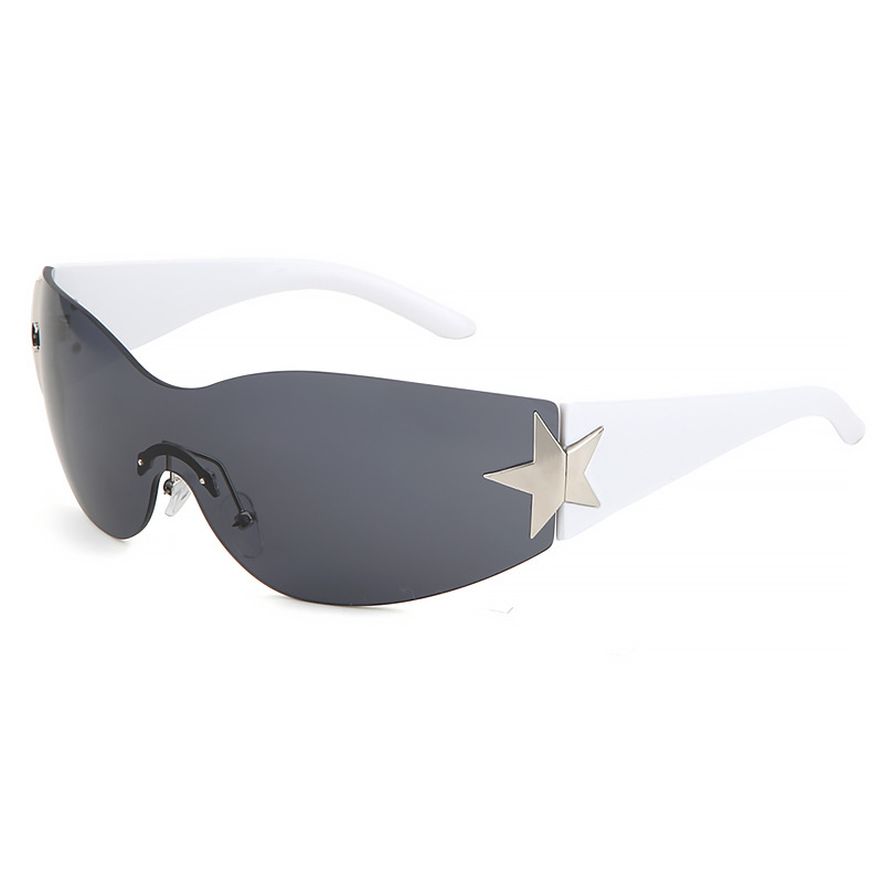 FASHION FRAMELESS INTEGRATED FIVE-POINTED STAR SUNGLASSES