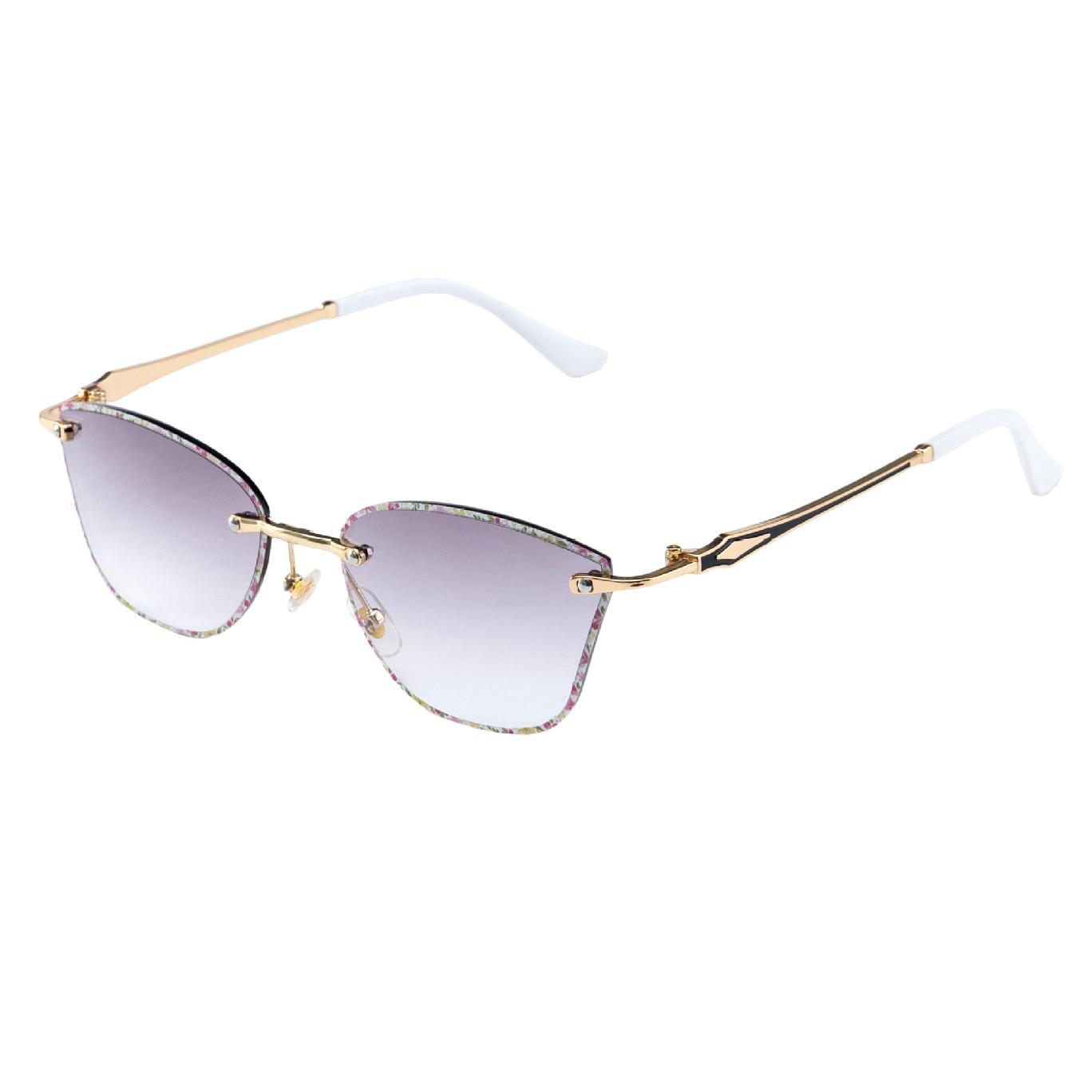 FASHION PC FRAMELESS METAL TRIMMED SUN GLASSES