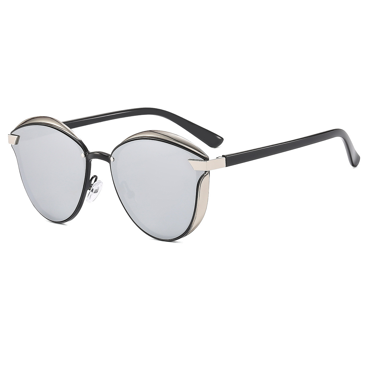 FASHION CAT-EYE METAL POLARIZED SUNGLASSES