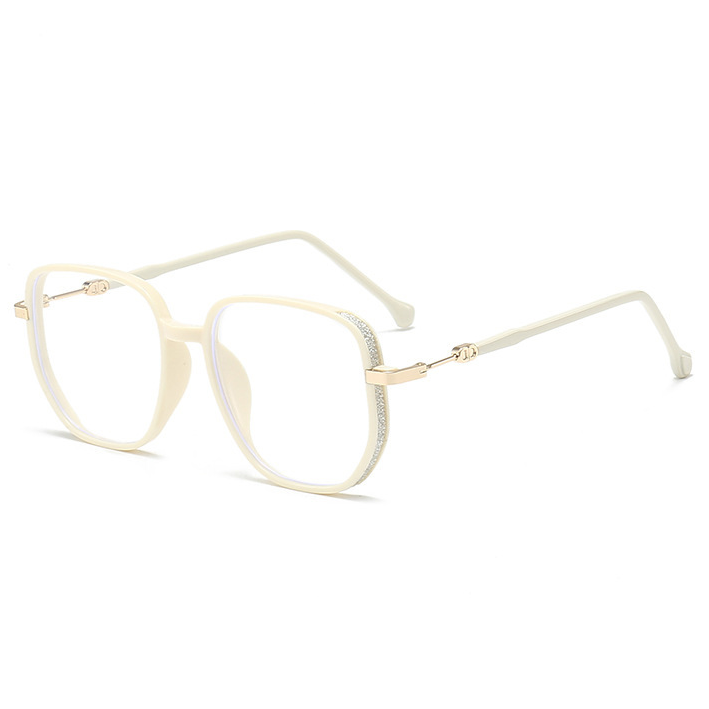 Fashionable Fine Glitter Frame Color Changing Blue Light Blocking Reading Glasses