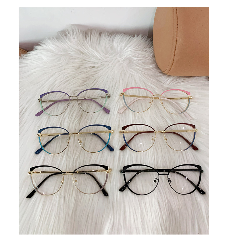 CAT-EYE METAL HOLLOW FRAME PHOTOCHROMIC MULTIFOCAL READING GLASSES