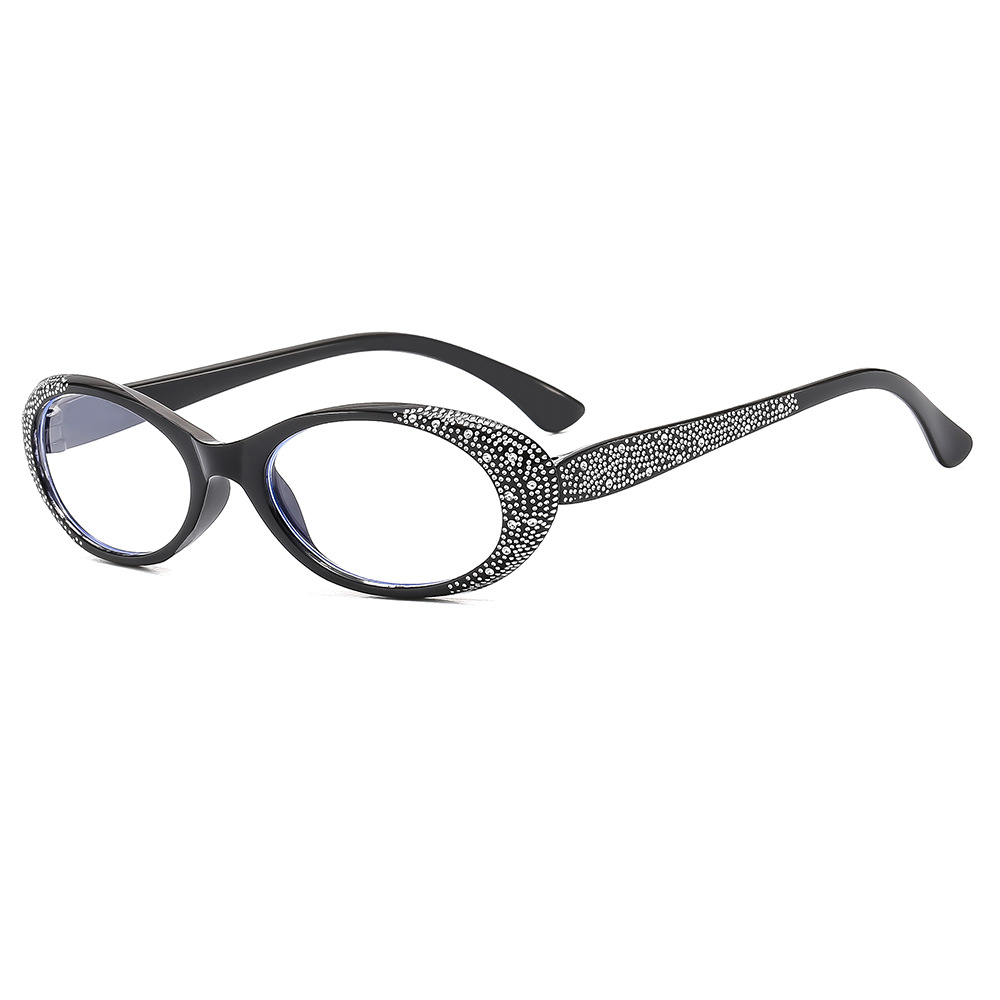  ROUND-FRAME DIAMOND-STUDDED READING GLASSES