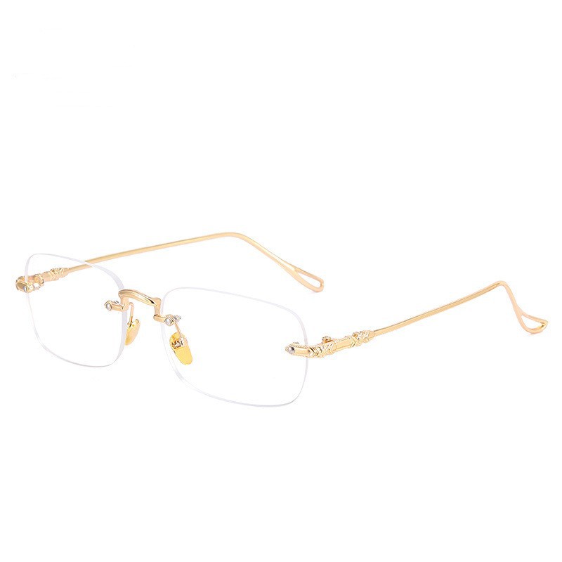 OPTIGEMS 2024 New business rimless metal color-changing glasses
