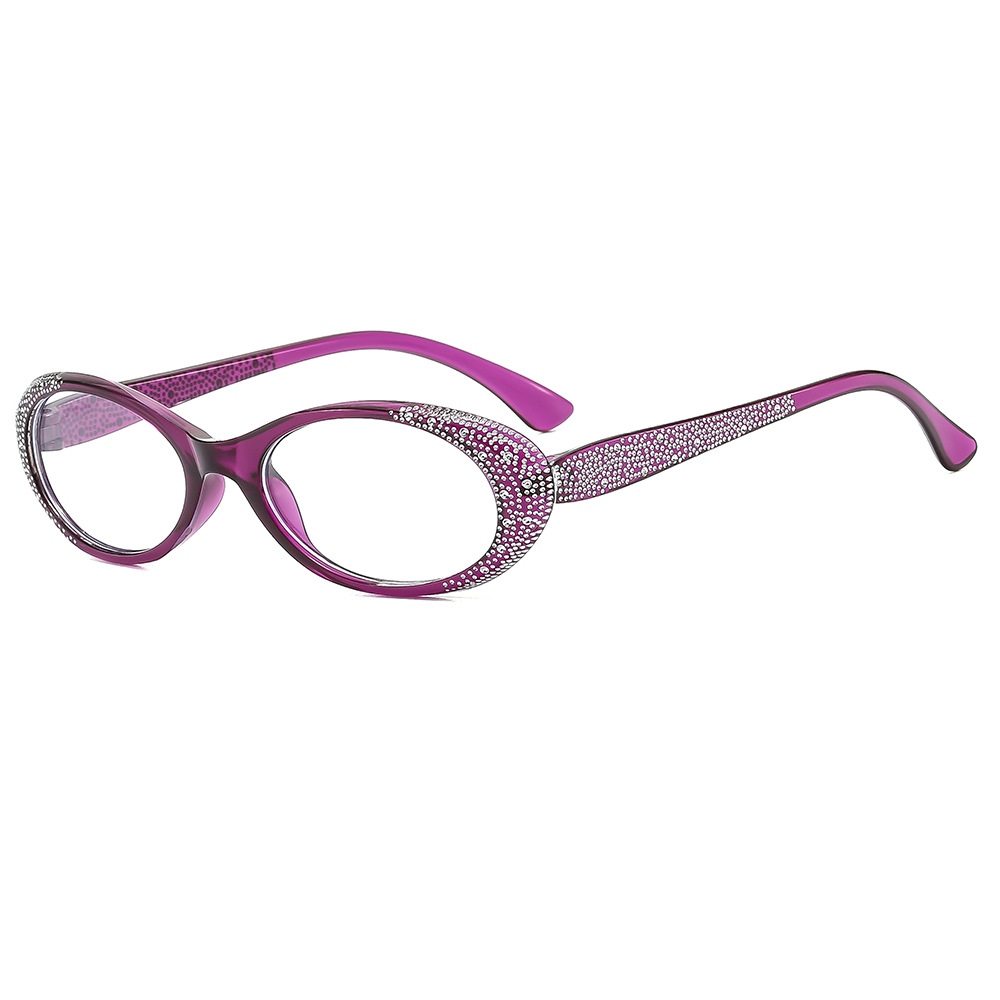  ROUND-FRAME DIAMOND-STUDDED READING GLASSES