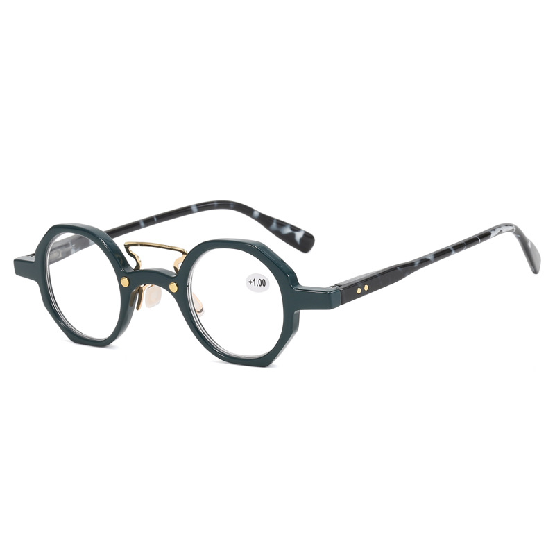  IRREGULAR SMALL ROUND-FRAME READING GLASSES