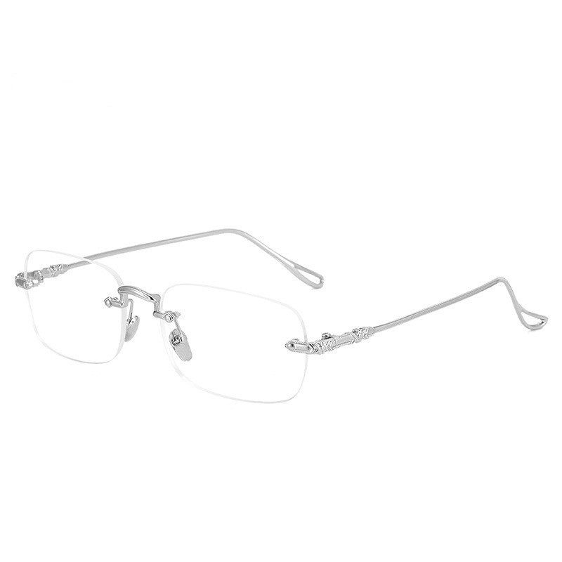 OPTIGEMS 2024 New business rimless metal color-changing glasses