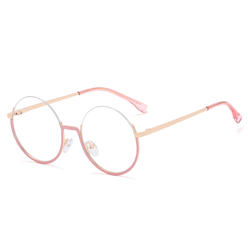  METAL ROUND HALF-FRAME READING GLASSES