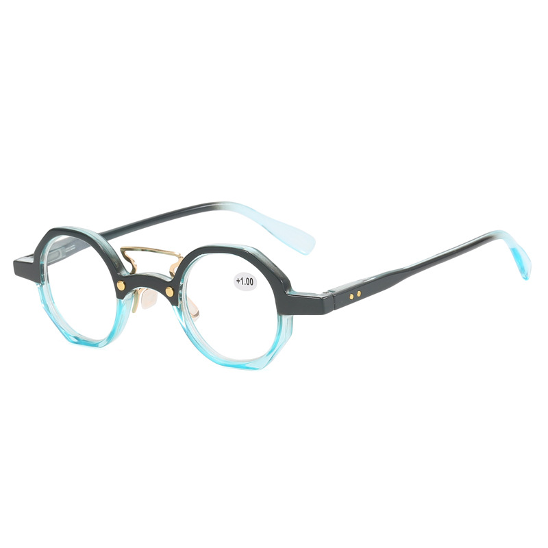  IRREGULAR SMALL ROUND-FRAME READING GLASSES