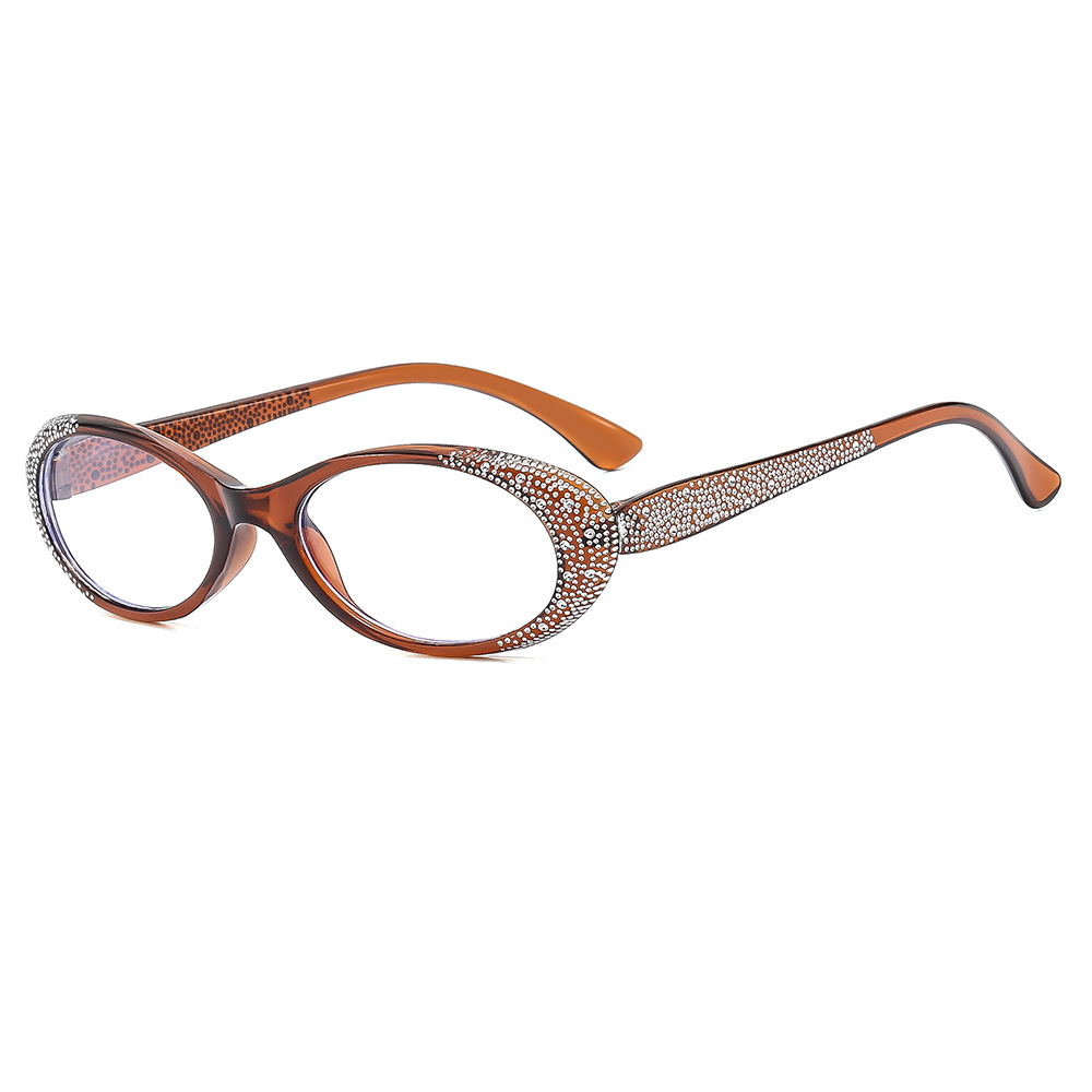  ROUND-FRAME DIAMOND-STUDDED READING GLASSES